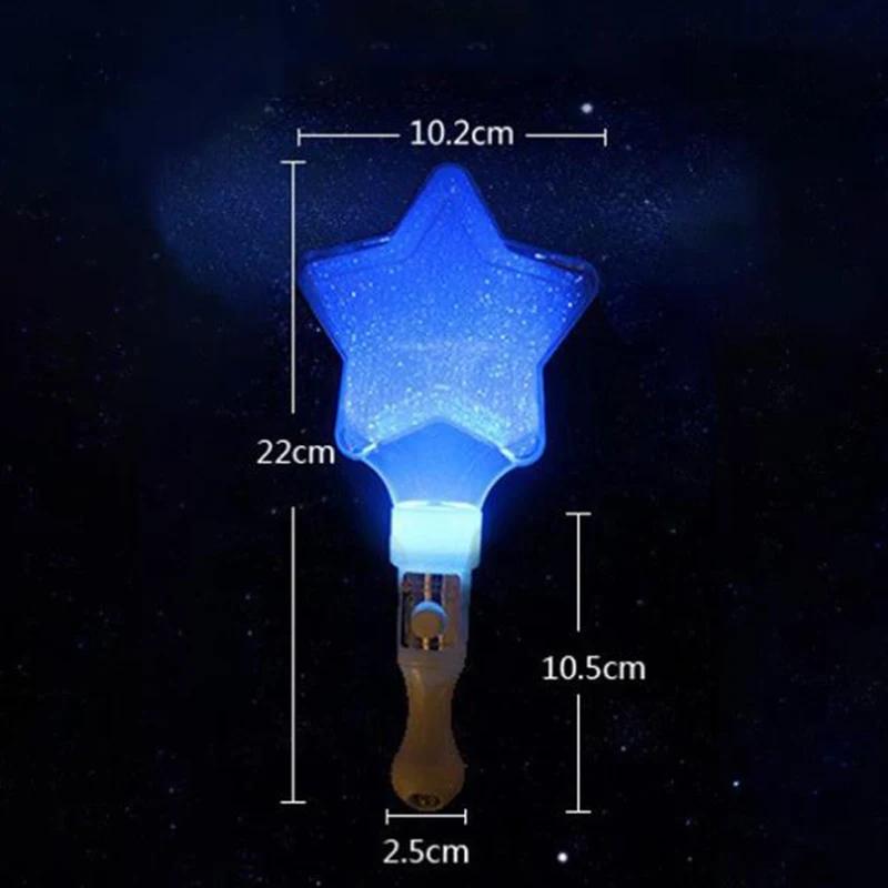 5/10Pcs Colors Change LED Glow Stick Heart Star Shape Luminous Concert Cheering Tube Wedding Party Light Stick