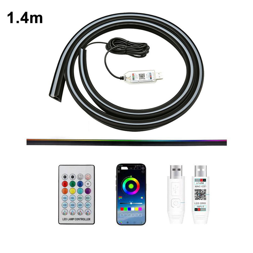 1set Dashboard Ambient Light LED RGB Decorative Light Center Console Sealing Strip Embracing Ambient Light APP + Remote Control