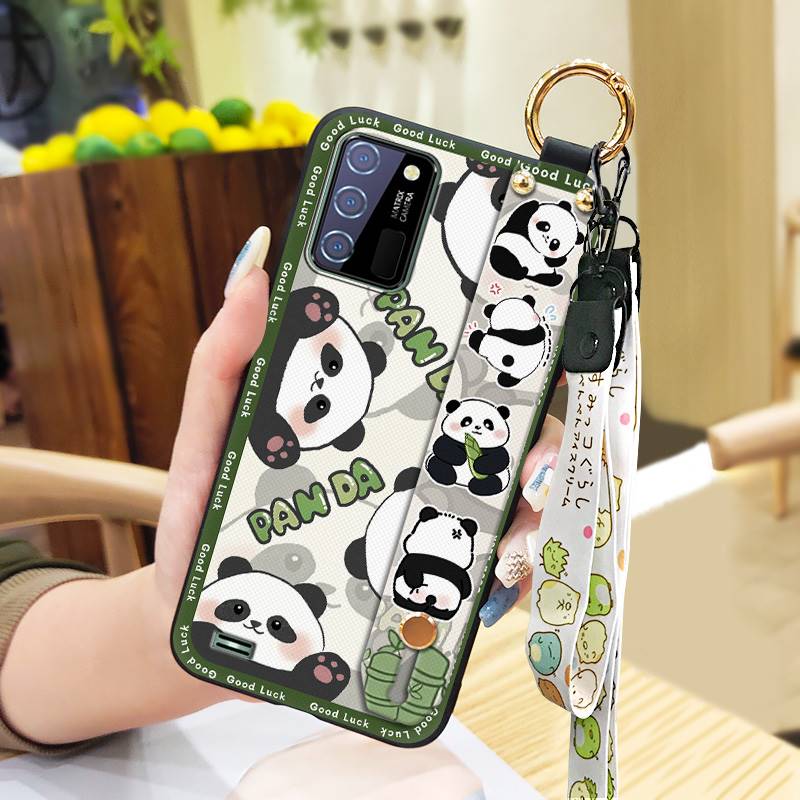 Phone Holder Dirt-resistant Phone Case For Oukitel C25 Cute Waterproof Silicone Wristband Kickstand Anti-knock Cartoon