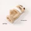 Women's Winter Warm Color Block Reindeer Flip Fingerless Gloves - Fleece Lined, Thickened & Anti-Freeze for Writing & Cycling