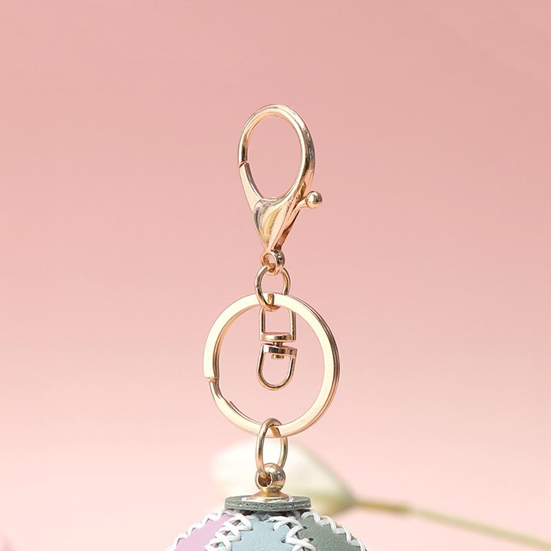WTEMPO Romantic Hot-air-balloon Shaped Car Pendant DIY Material Bag Handmade Leather Goods Keychain Pu Bag Pendant Gift
