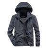 Spring and Autumn Jacket Men's Thin Casual Jacket Jacket Youth Loose Large Size Hooded Sports Jacket