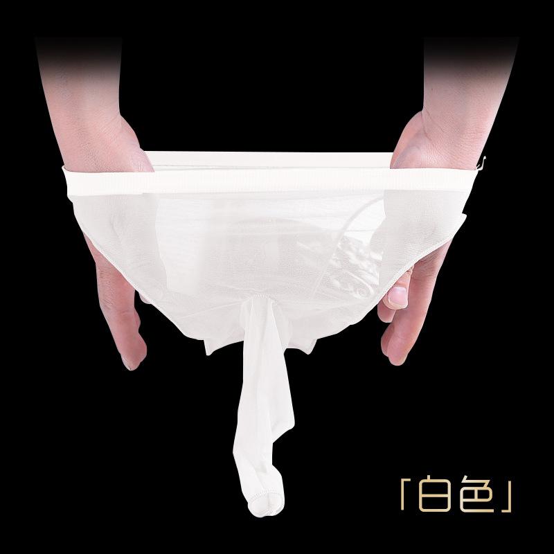 Qinghe Lenjerie de corp pentru bărbați Ciorapi sexuali Tanga Curea sexy Jj Set Pantaloni scurți Ultra-subțiri Slip transparent pentru cuplu