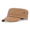 BOTVELA Men Women Cotton Twill Army Cap Adjustable Military Hat Vintage Flat Top Cap