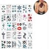 Waterproof Temporary Tattoo Fake Arm Tattoo Body Art Small Tattoo Sticker Tattoos for Men Women Arm Shoulder Chest Back Leg