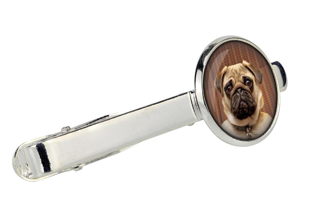 Pug - cufflinks and tie with your photo, a suit decoration, men's jewelry from the Art-Dog brand.