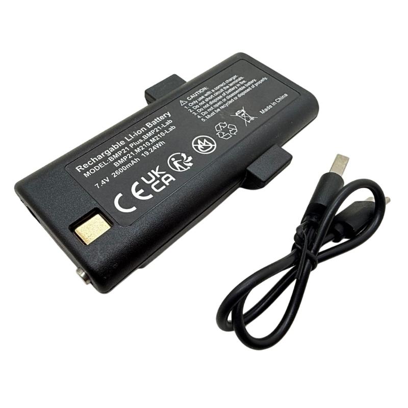 

High Capacity LiBattery For M210,BMP21Plus,BMP21LAB,BMP21,IDPAL,LABPAL Label Printers Battery Fast Charging Support
