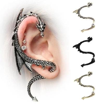New 1Pcs The Earrings Women Men Punk Ear Cuff Dragon Earrings Jewelry