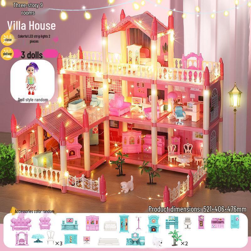 Children's Princess Castle Playhouse Assembly Toy Set Educational Building Blocks