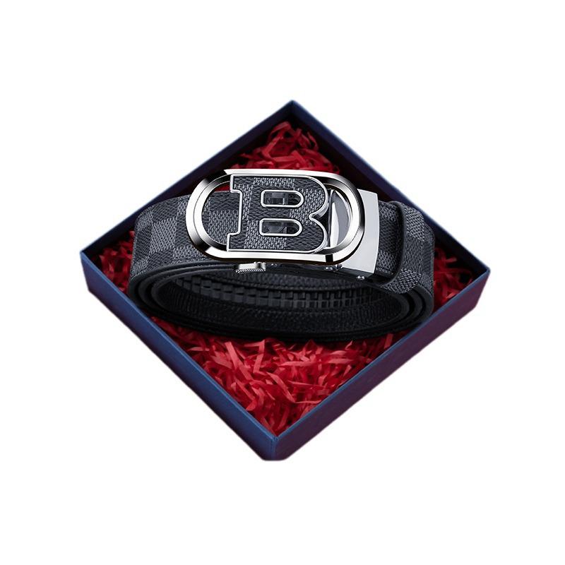 Cinturón de Cuero con Hebilla Automática Paul Counter para Hombre - Estilo de Moda Versátil.