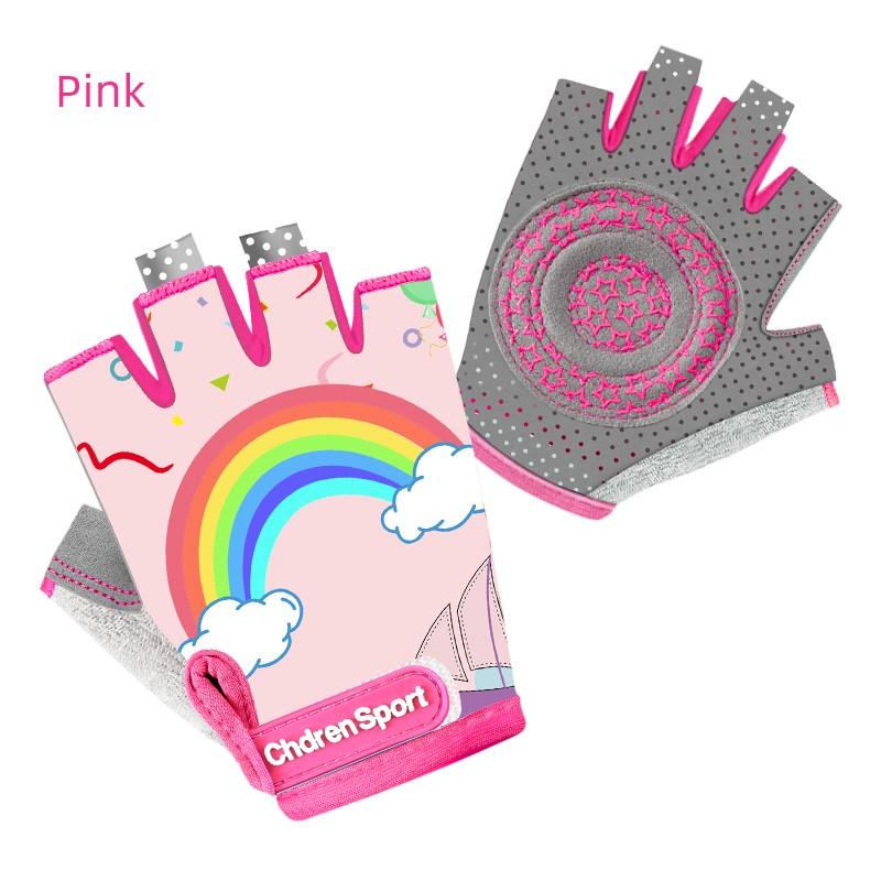 Kids Bicycle Cycling Gloves Half Finger Thin Breathable, Non-Slip, Wear-Resistant Balance Car Rock Climbing Skateboards Gloves for Men