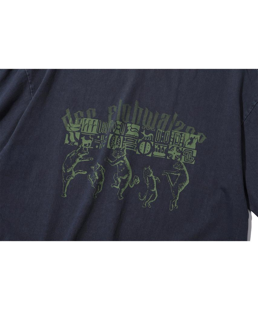 CPGN STUDIO Pleawalts Pigment Short Sleeve Tee Dark Blue