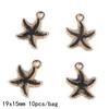 9-12Pcs Multi-Styles Starfish Shell Conch Crown Enamel Charms Pendant For Jewelry Making DIY Bracelet Necklace
