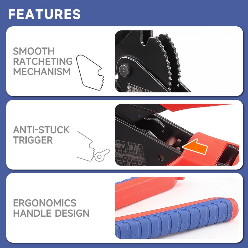 Eight-character Aluminum Buckle Crimpers for Single-strand Steel Wire Ropes (0.0039" - 0.0866"); Fishing Tackle Aluminum Sleeve Crimpers; YEJ Series
