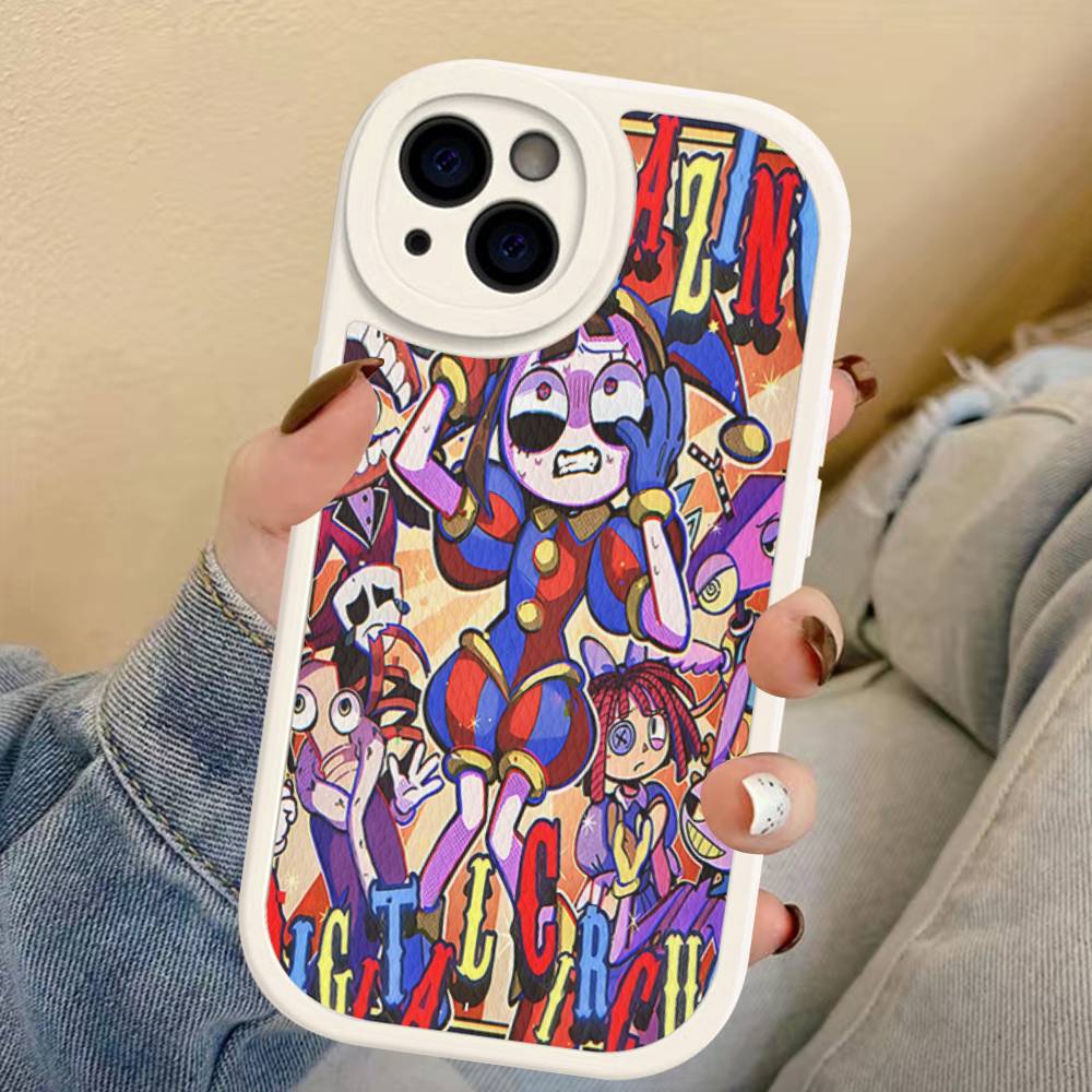 Funny A-Amazing D-Digital C-Circus Phone Case Hard Leather For IPhone 14 13 16 Mini 15 14 11 12 Pro Max Plus Fundas