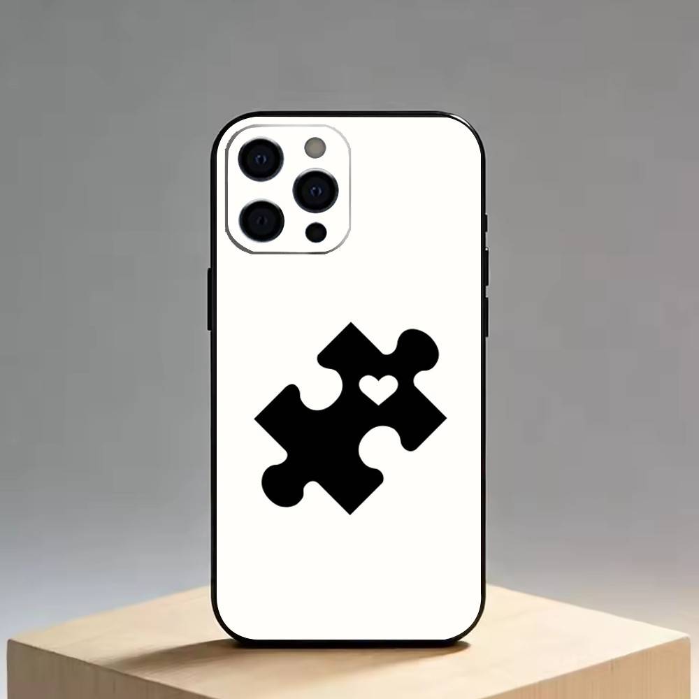Creative puzzle Phone Case Silicone Soft For IPhone 17 16 15 14 13 12 11 X XR Plus Pro Max Plus