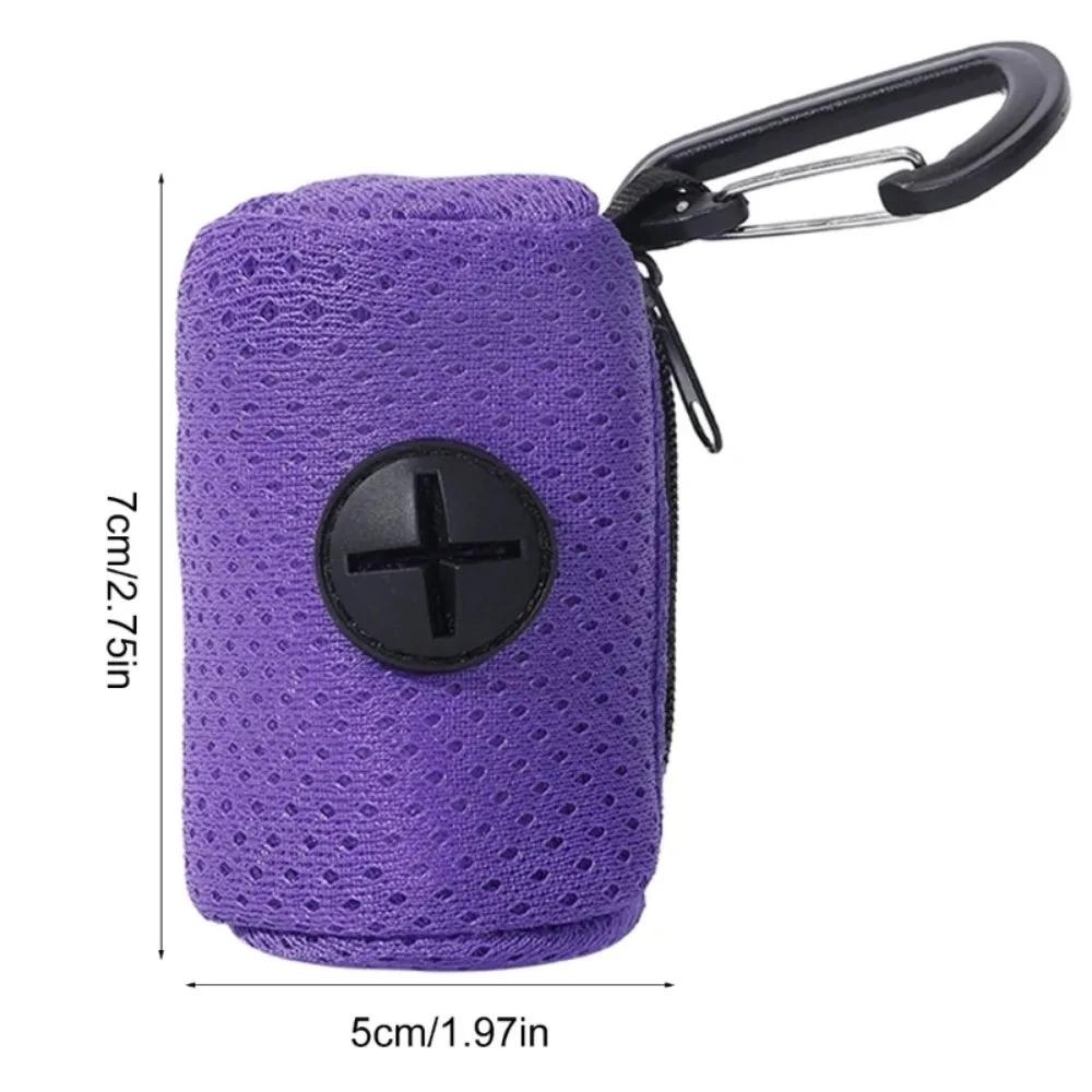 Portable Dog Poop Bag Holder Pet Waste Bag Dispenser Leash Attachment for Outdoor Walking
