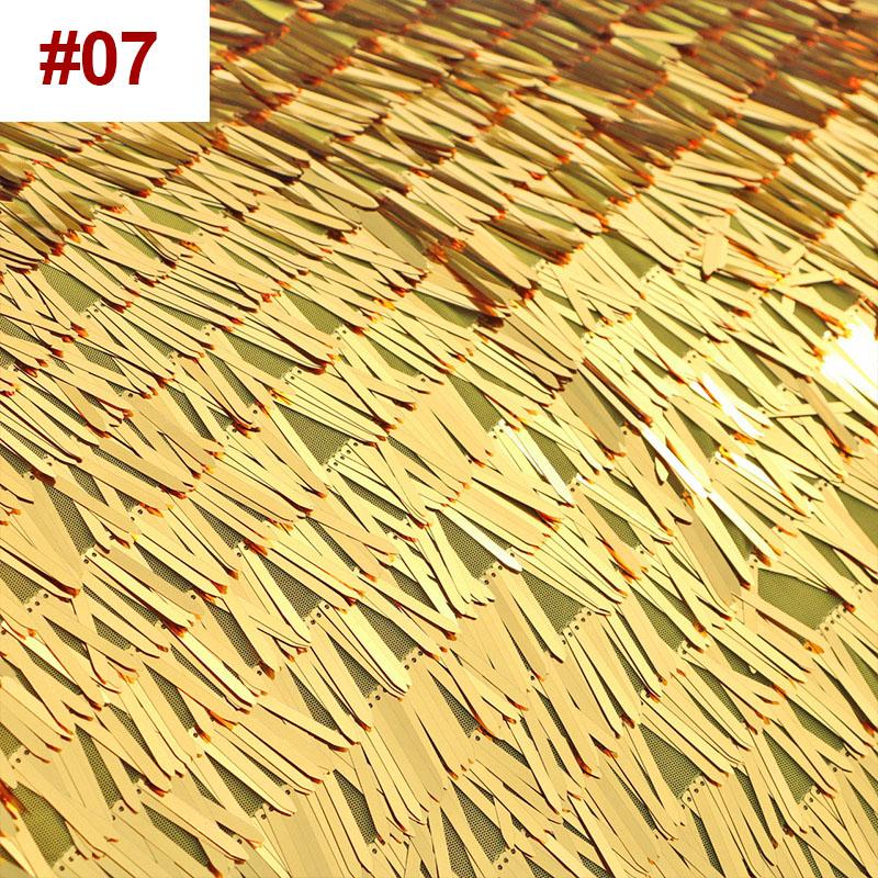 

50*130cm Sequins Silver Iridescent Sword Shape 4cm Long Spike Mesh Fabric For Diy Sewing Stage Performance Costume Dress 50x130cm