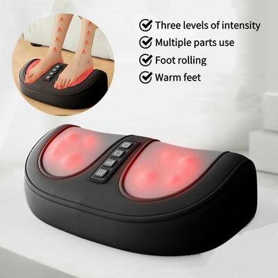 Aparat de Masaj Shiatsu pentru Picioare cu Căldură Masaj Electric pentru Picioare și Glezne cu Rola Frământare Masaj Profund al Țesuturilor Relaxare Cadou
