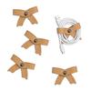 SenseAGE Cable Clips of PU Cute Earphone Cord Cable Management Caramel Brown x 5cm x [Set 5] Leather, Ribbon, Stationery, Clips, Winder, Organizer,