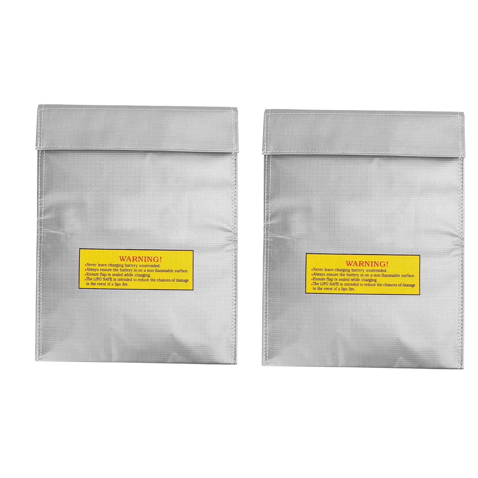 

2Pcs Lipo Battery Safe Bag Safety Storage Fire Retardant Explosion Proof Accessory