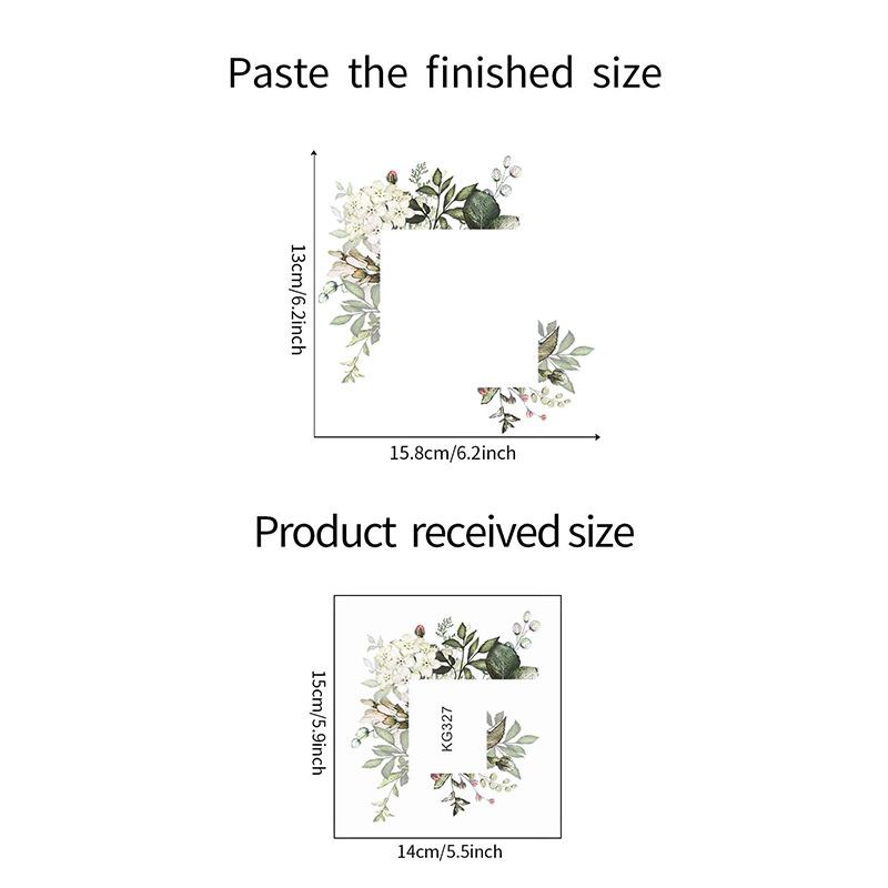 1Pc Art Wall Sticker, Flower Plant Self-Adhesive Waterproof Vinyl Wall Stickers, Bathroom Living Room Home Decorative Removable Switch Stickers
