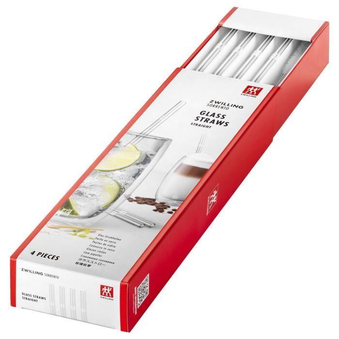 Pailles En Verre - ZWILLING - Sorrento - 4 Pièces - 23 Cm - Verre Borosilicate