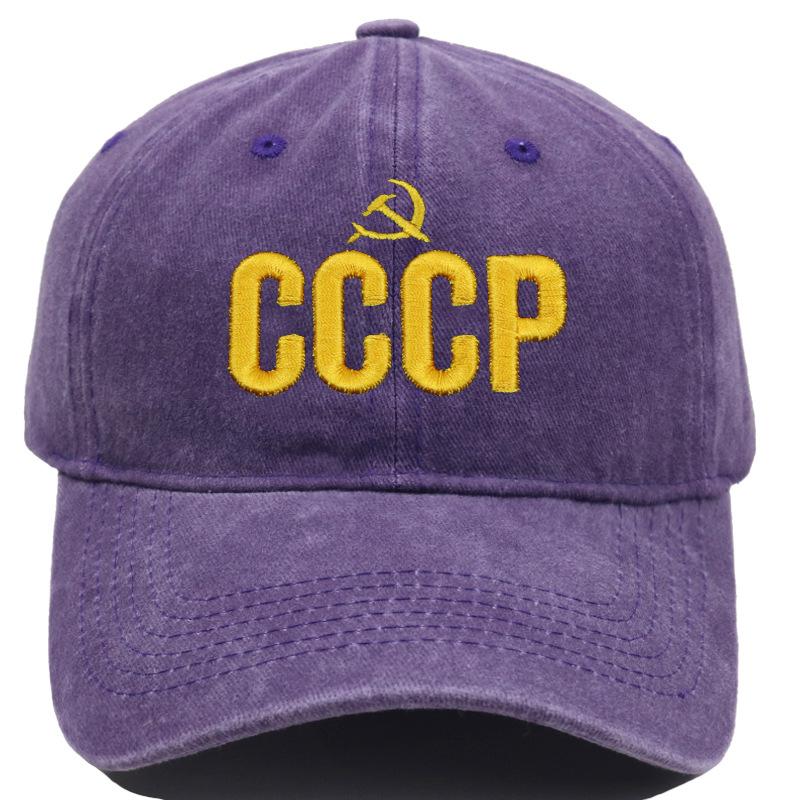 " Cccp Ussr Russian Hot Sale Style Baseball Cap Unisex Black Red Cotton Snapback Cap With Embroidery High Quality Garros Dad Hat