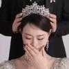 European and American Light Luxury Bride's Crown Shining Crystal Headwear  Princess Birthday Style Crown Wedding Beauty Pageant Accessories