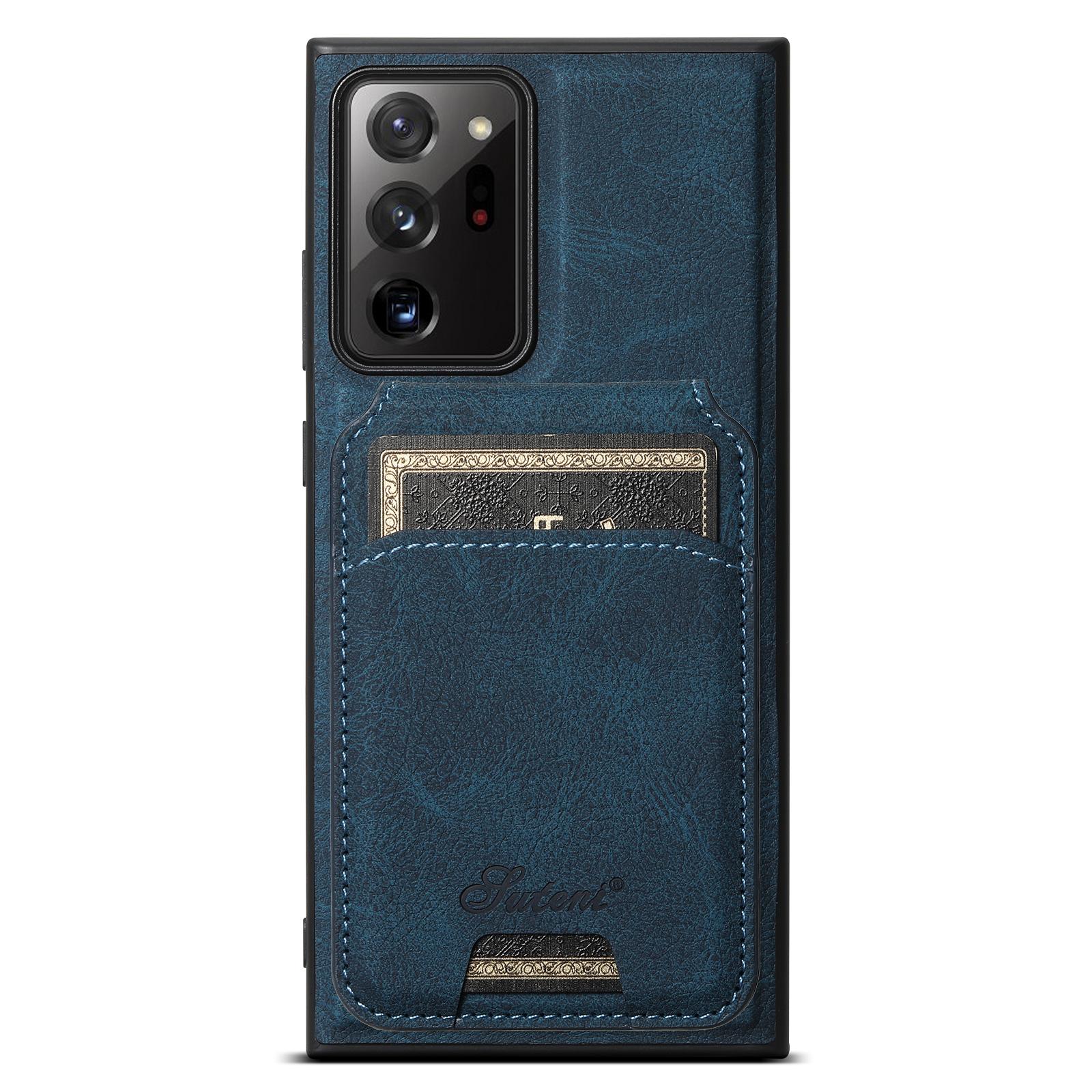 

SUTENI H16 For Samsung Galaxy Note20 Ultra/Note20 Ultra 5G Magnetic Detachable 2-in-1 PU+TPU Cell Phone Case Blue