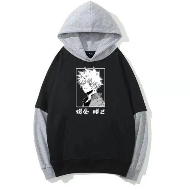 Hoodie Women  Anime Fake Two Hoodies A Hooded Girl Hooded Coat