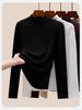 Women's Slim-Fit Half-High Collar Fleece Top for Fall/Winter 2025