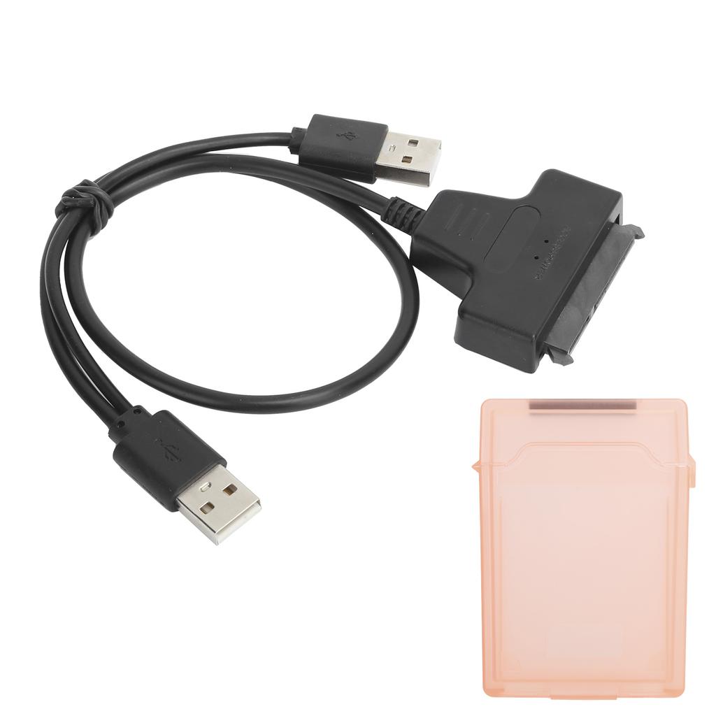 Hard Disk Adapter Cable SATA HDDSSD Dual Interface Conversion Cord with 2.5in Protect BoxRed