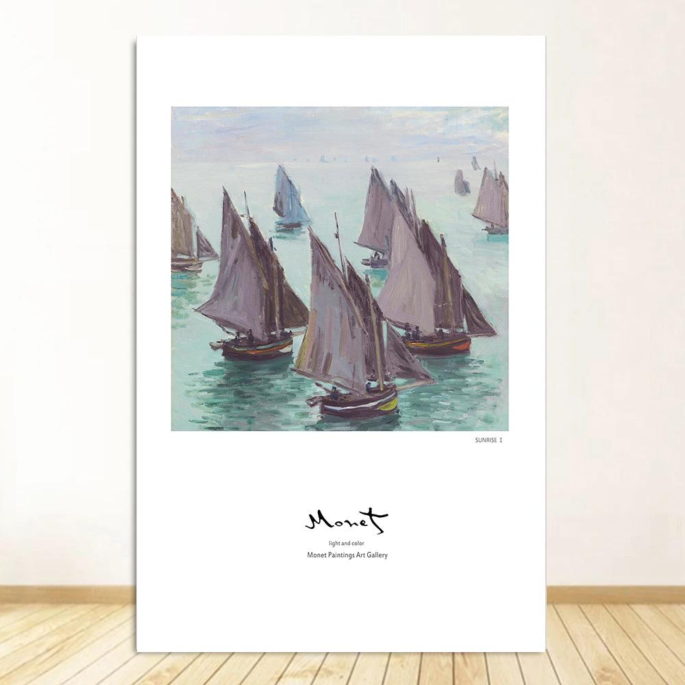 Claude Monet Klasická Umělecká Kolekce Obrazy Plátno Plakát a Tisky Nástěnné Umění Obrázky pro Halový Obývací Pokoj Domácí Dekorace Nástěnná Malba
