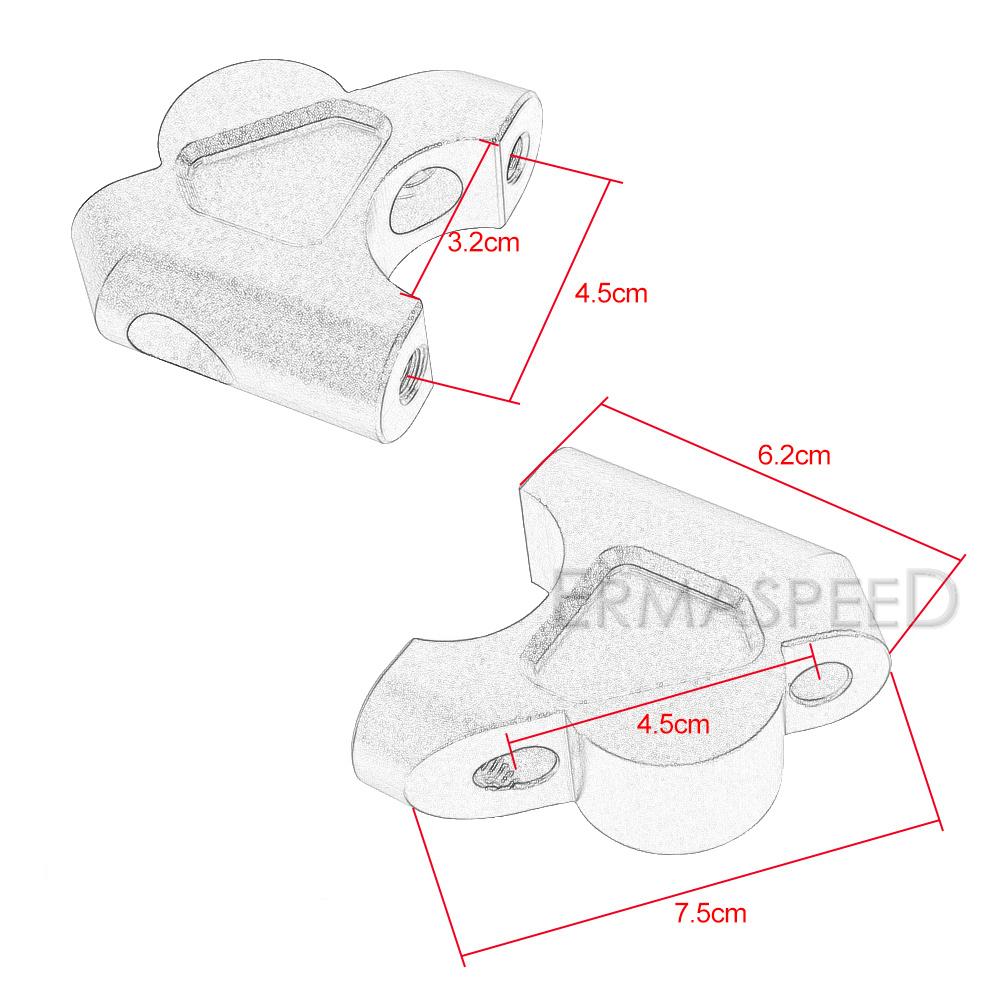 22mm Motorcycle Handlebar Risers Handlebar Clamp Mount Adaptor For R1200GS 2013-2018 R1250GS - ADV S1000XR
