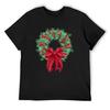 Christmas Wreath 2022 T-Shirt T-shirts Oversize Plus Size Clothes Cotton Man T-shirts T Shirt for Men