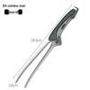 "Korean Style Titanium Gold-Plated 304 Stainless Steel Pointed Tip Tongs with Rubber Handle for Barbecue and Food">