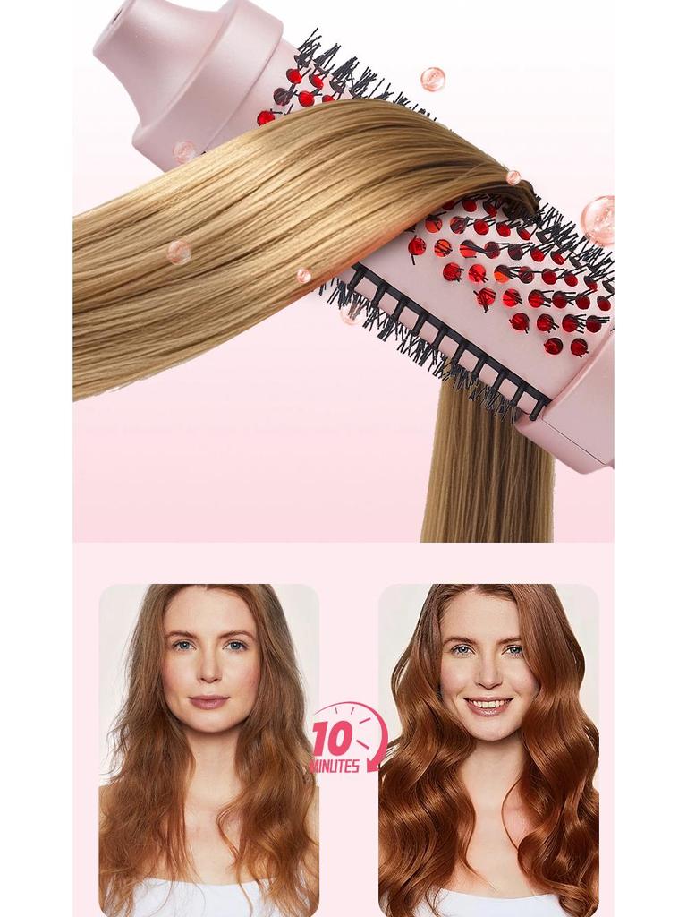 2-in-1 Anti-Scald Curling & Straightening Comb – Electric Heating for Fluffy Curls & Smooth Hair