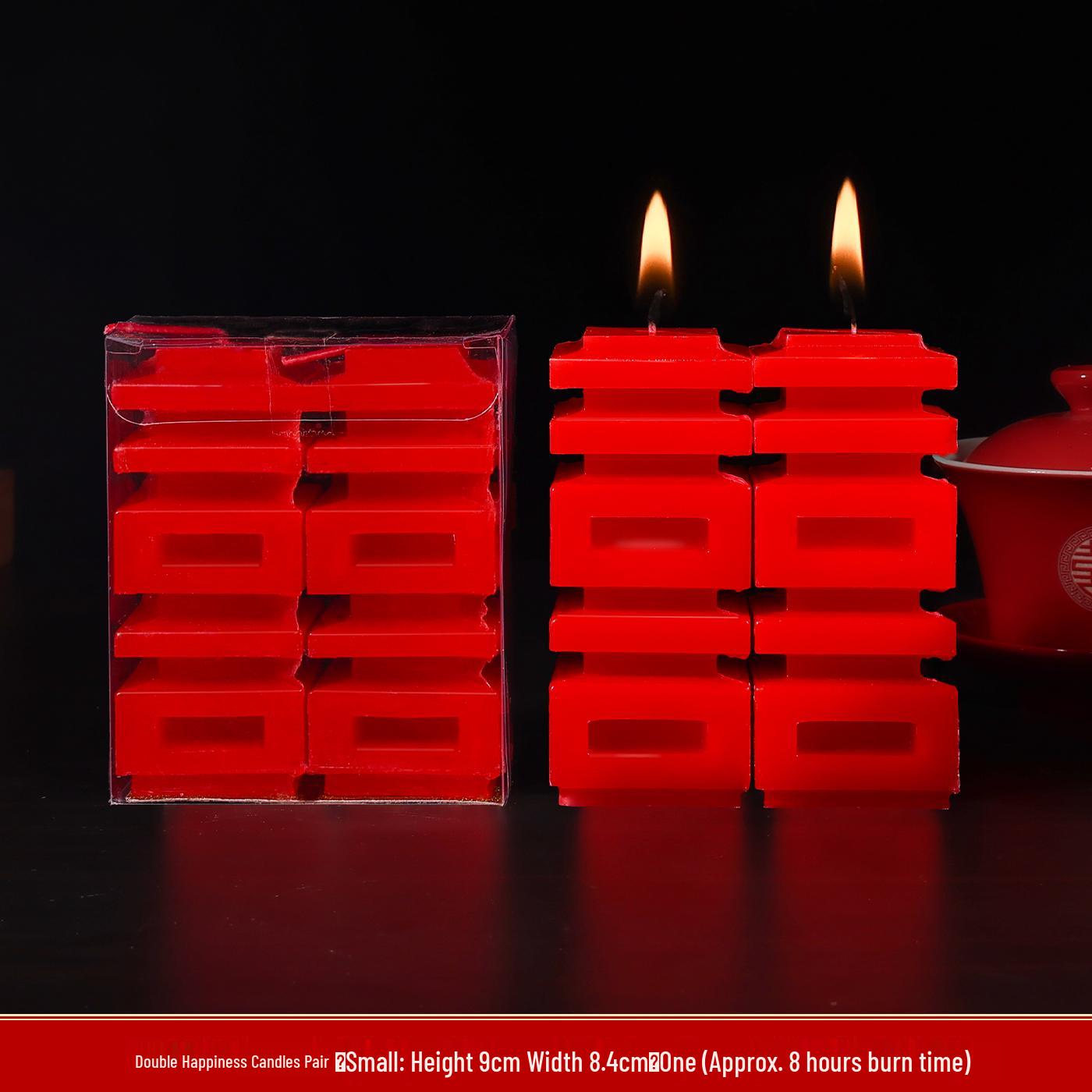 Свадебные свечи «Двойное счастье» с драконом и фениксом - Пара для украшения свадебной комнаты и ночных торжеств