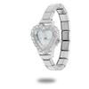 Y2K Vintage Zircon 9MM Width Italian Charm Heart Shape Watch High Quality Stainless Steel Bracelets Bangle for Birthday Gifts