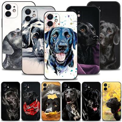 Black Dog Phone Case For iPhone Samsung Galaxy Redmi Xiaomi Oppo OnePlus Note S A 7 8 9 10 11 12 13 14 20 21 22 23 53 54 Pro Max Plus Ultra TPU Soft
