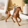 Pferdestatue Dekoration Harz Niedliche Tierfiguren Handgefertigte Mädchen auf Pferd Figuren für Wohnzimmer Schlafzimmer Regal Kinderzimmer
