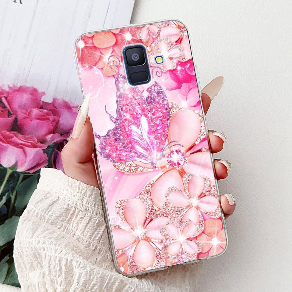 For Samsung Galaxy A6 2018 Case Luxury Painted Cover Soft Silicone Phone Case For Samsung A 6 A6 GalaxyA6 2018 Back Cover Coque