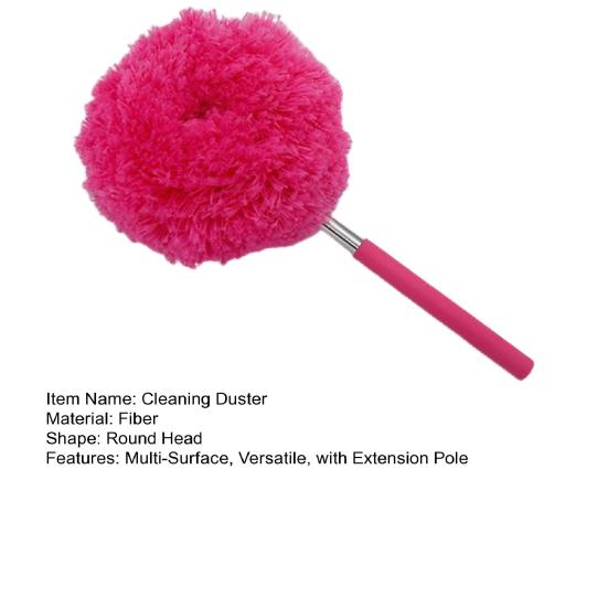Flexible Cleaning Duster with Extension Pole Reusable Design Ceiling Fan Duster Multi-purpose Dusting Tool
