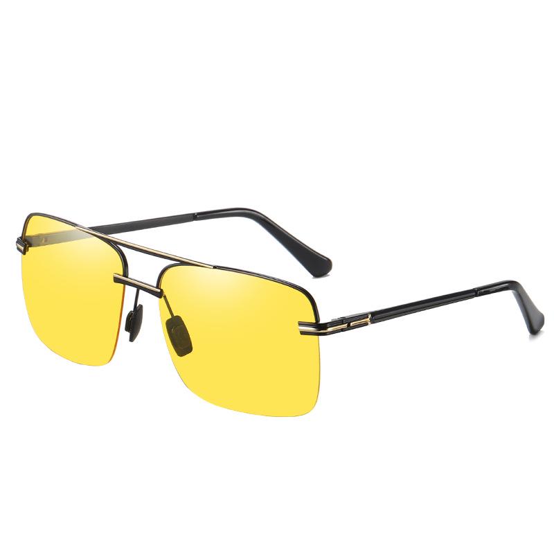 

AORON Поляризованные солнцезащитные очки в квадратной оправе для мужчин, очки ночного видения для вождения