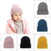 Cat Ear Kids Knitted Beanie Hat Solid Color Casual Knit Cap Fashion Winter Cap Autumn Winter