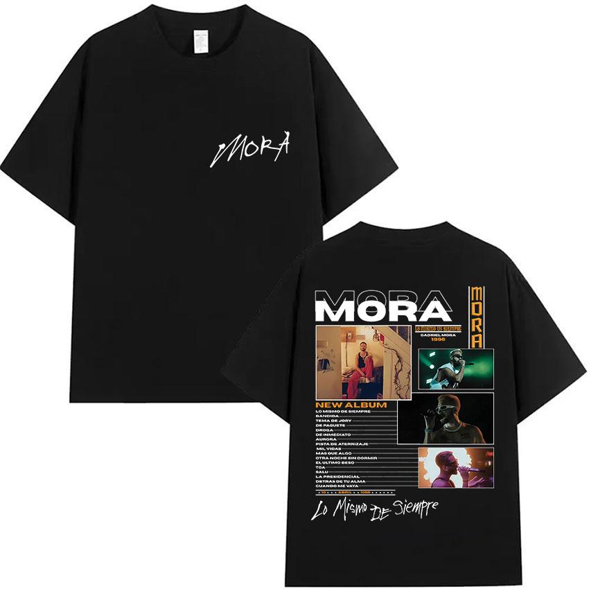 Singer Mora Lo Mismo De La Otra Vez Tour 2025 New Album T Shirts Men Women Summer ONeck High Quality Cotton TShirts Streetwear