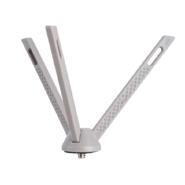 

Foldable Mini Tripod In Gray With Universal 1/4Inch Thread Desk Mini Tripod Compatible for Wide Ranges Of Devices 1