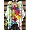 Elegancka koszulka z nadrukiem w stylu boho dla kobiet w rozmiarze plus