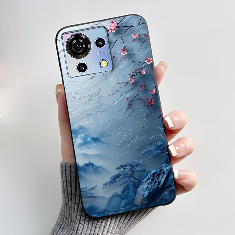 Süße Cartoon Hülle Für ZTE Blade V50 Vita 4G Bedruckte Schale Schutzhülle Weiches Silikon Schwarzes Gehäuse